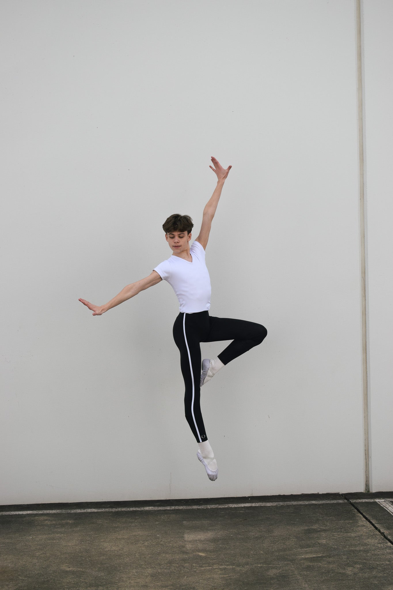 Boys Black Full length tights