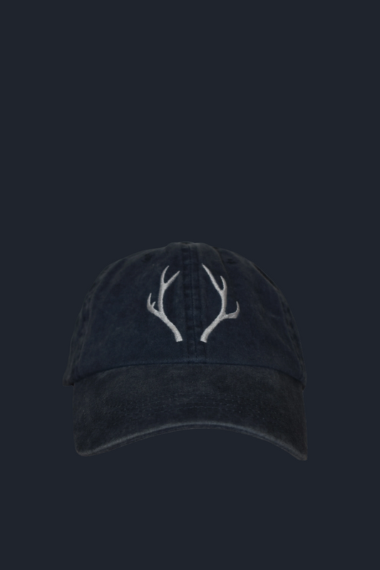 GENTS CAP IN LIGHT NAVY/WHITE EMBROIDERY